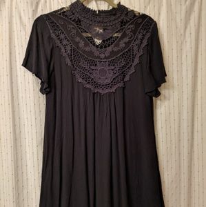 Altar'd State - Dark Charcoal Lace Dress